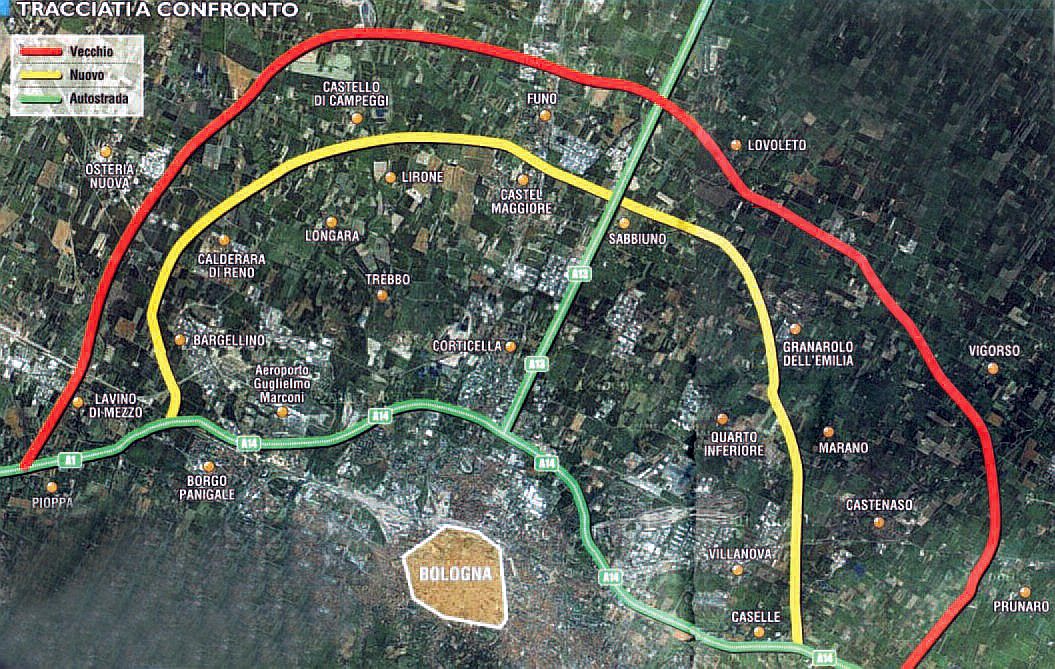 Passante Nord: tracciato lungo e corto